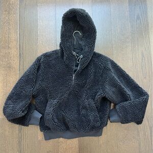 lululemon black sherpa half zip